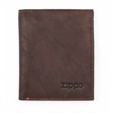 Leather Vertical Wallet. Brown.